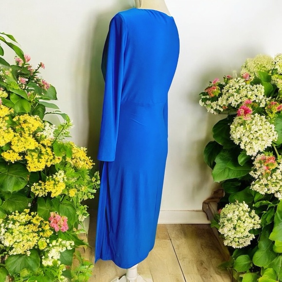 Lauren Ralph Lauren ‘Wrap-Front Jersey Knit Dress’ in “Royal Blue” Size 10 - Picture 9 of 16